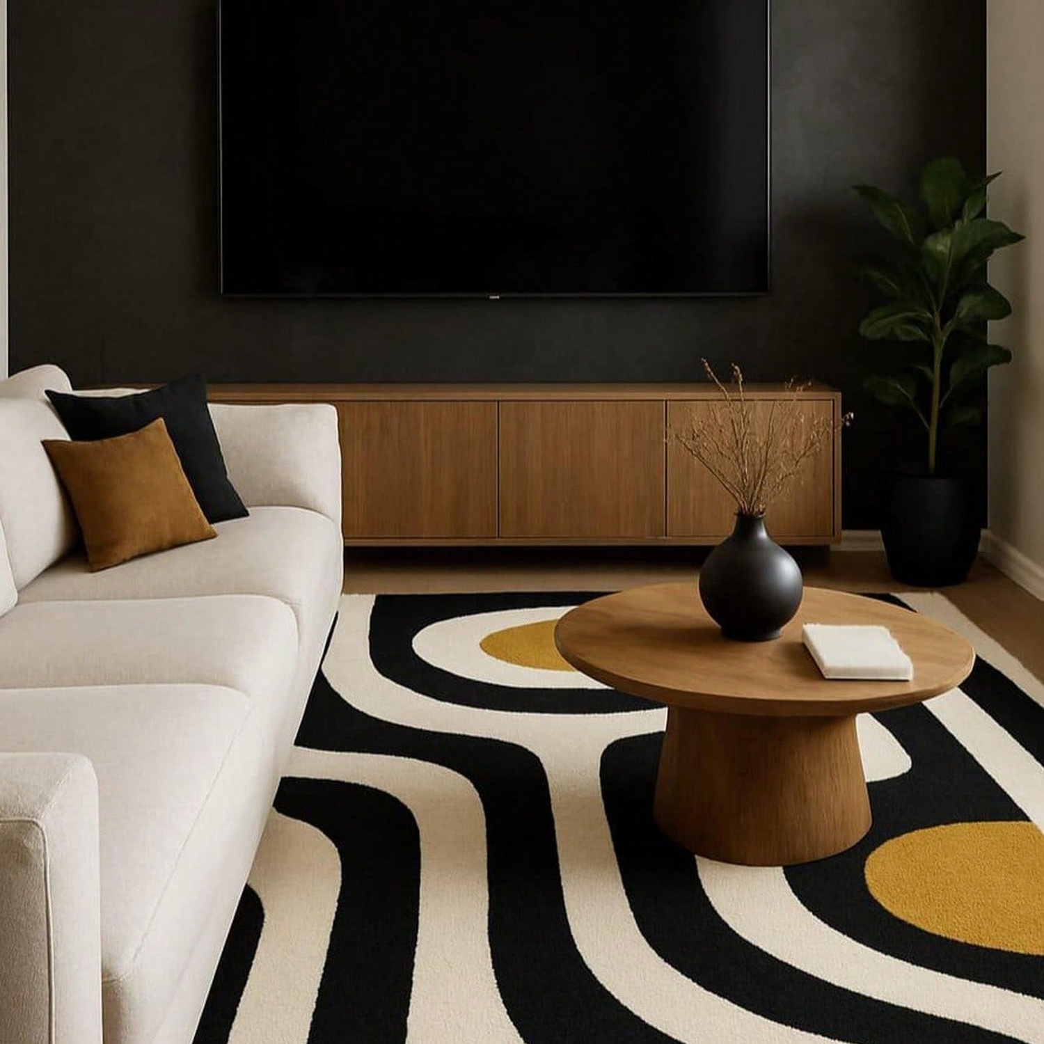 Century Textile & Sewing Supply Reviews - Tufted Wool Rug, Geometric Pattern, Mid-Century