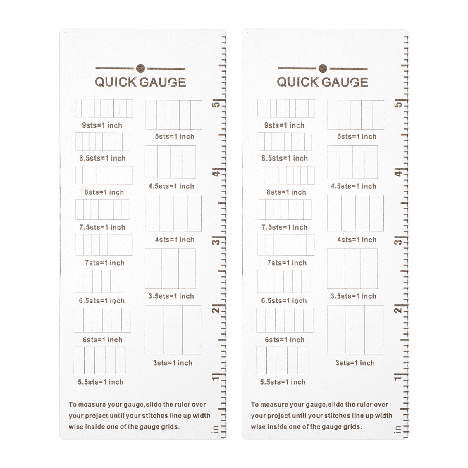 2Pcs Knitting Gauge Ruler Acry - огляд і ціна Sewing Gauge Ruler