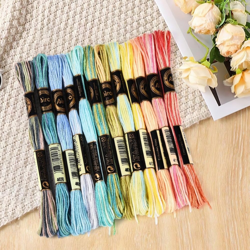 12 Skeins 105 Yards 6 Ply Vari - огляд і ціна Embroidery Floss Thread