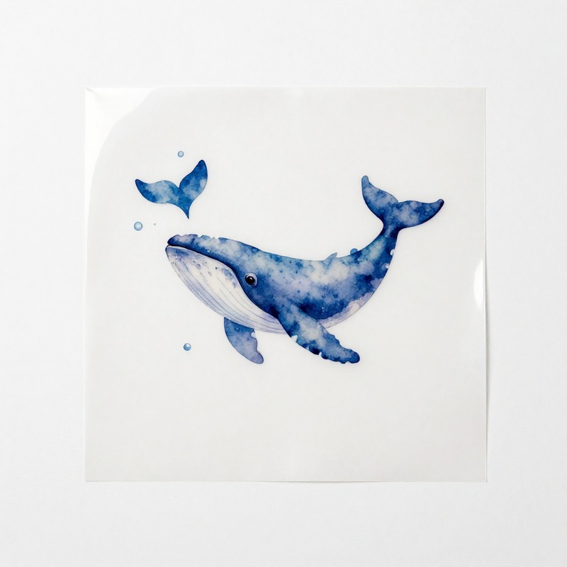 Watercolor Whale Heat Transfer - огляд і ціна Iron On Patch