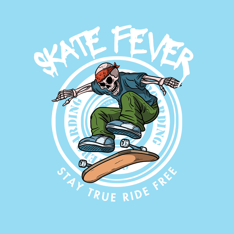 Cool skeleton playing skateboa - огляд і ціна Iron On Patch