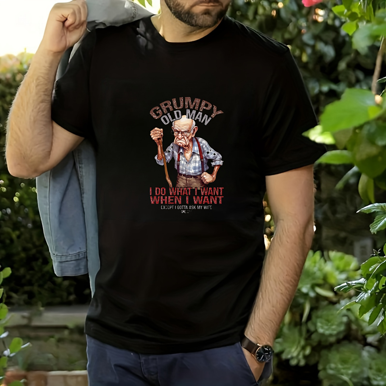 Funny Old Man Quotes Cartoon H - огляд і ціна Iron On Patch