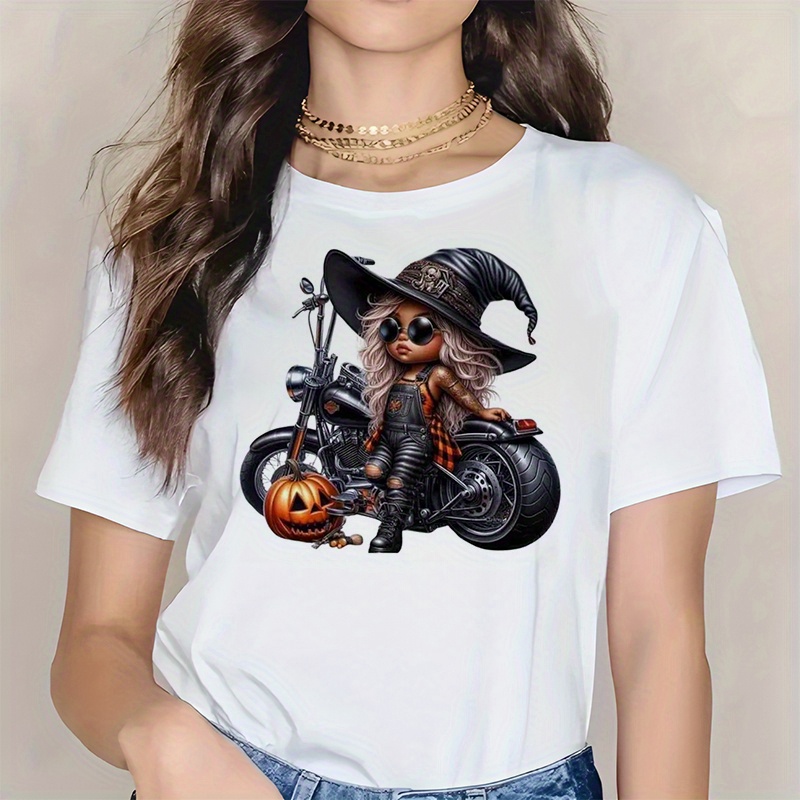 Witch on Motorcycle Halloween  - огляд і ціна Iron On Patch