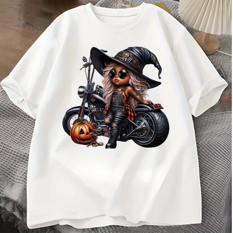 Witch on Motorcycle Halloween  - огляд і ціна Iron On Patch