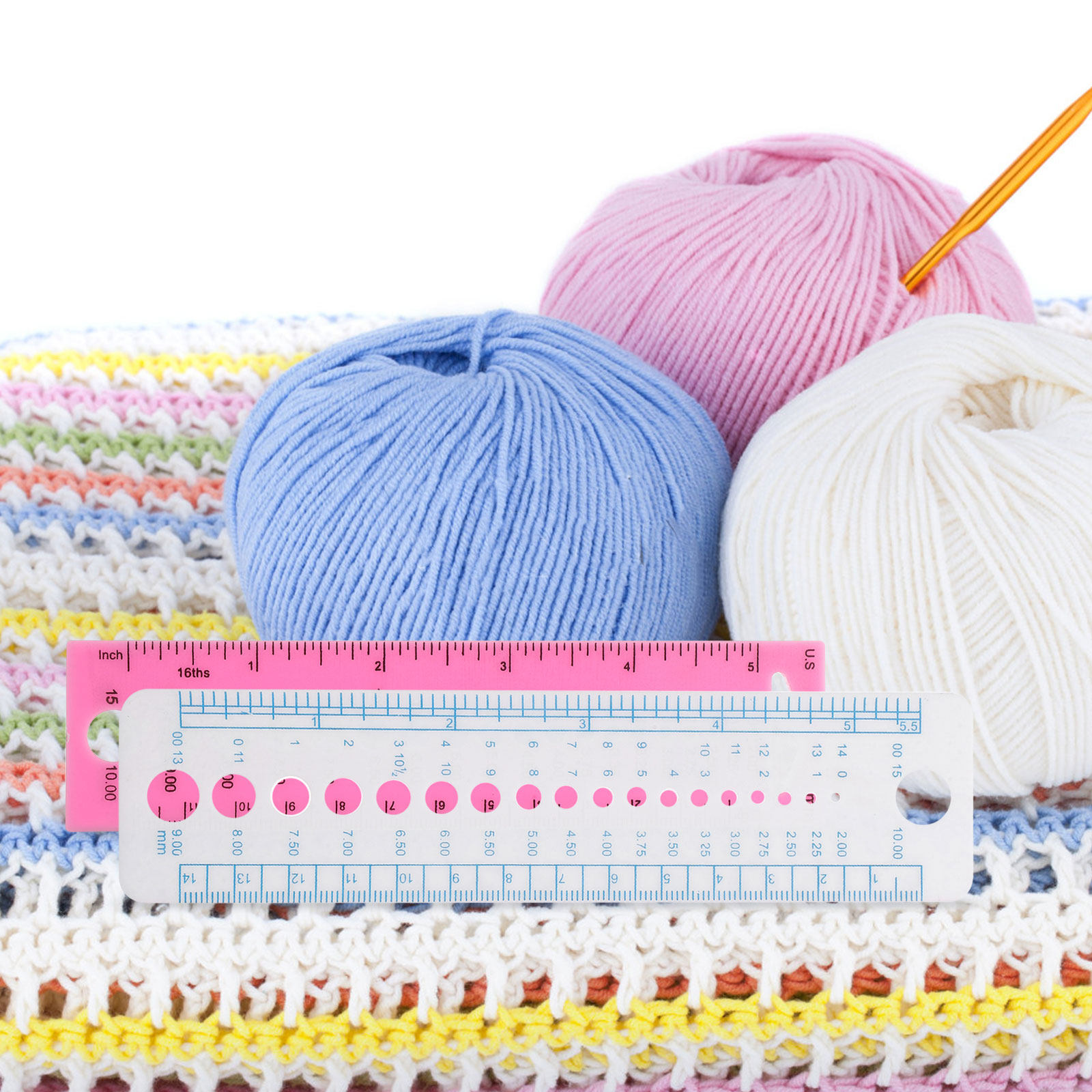 4Pcs Knitting Needle Gauge Too - огляд і ціна Sewing Gauge Ruler