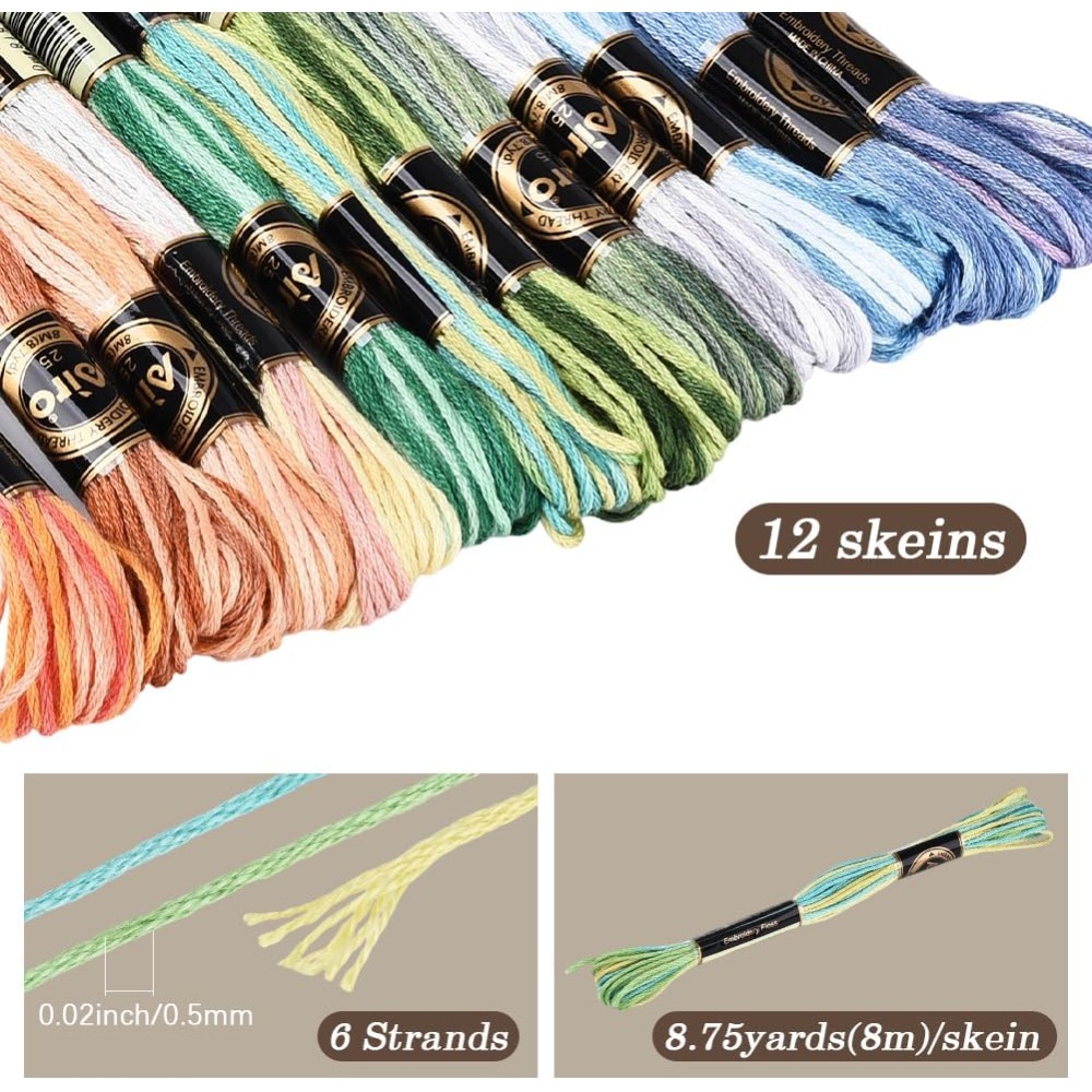 12 Skeins 105 Yards Cross Stit - огляд і ціна Embroidery Floss Thread