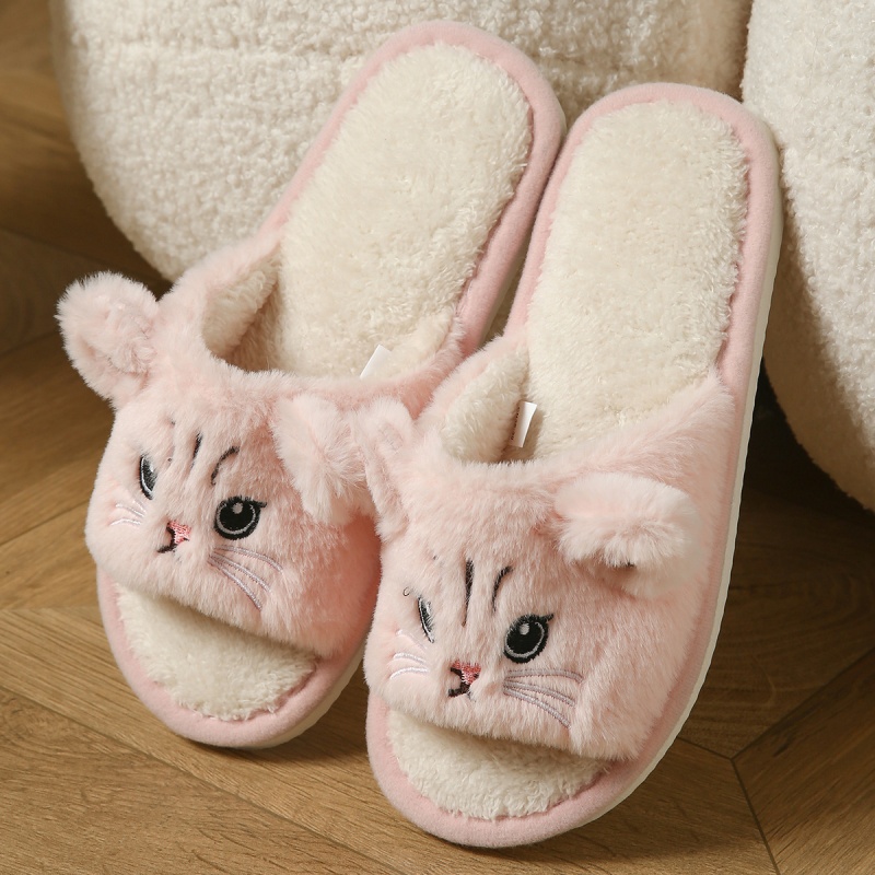 Cute Cat Plush Flip Flops For  - огляд і ціна Sewing Garment