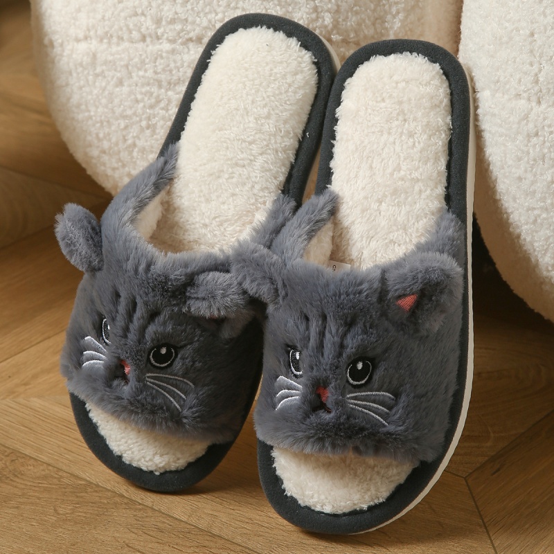 Cute Cat Plush Flip Flops For  - огляд і ціна Sewing Garment