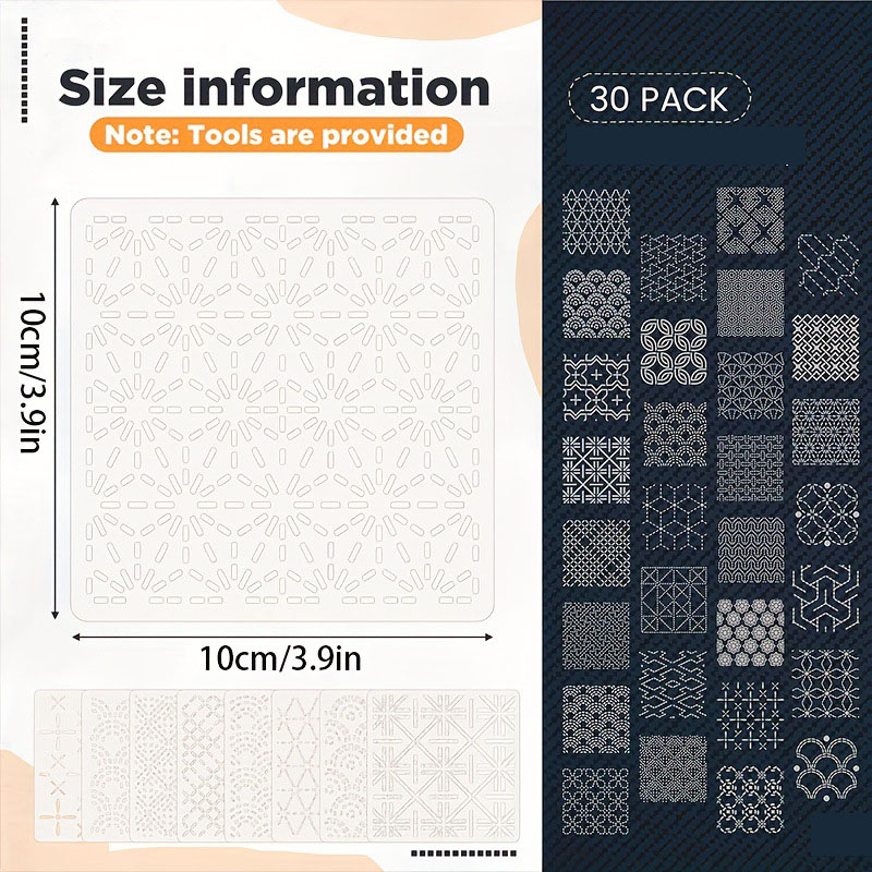 30Pcs Embroidery Templates DIY - огляд і ціна Sewing Expert