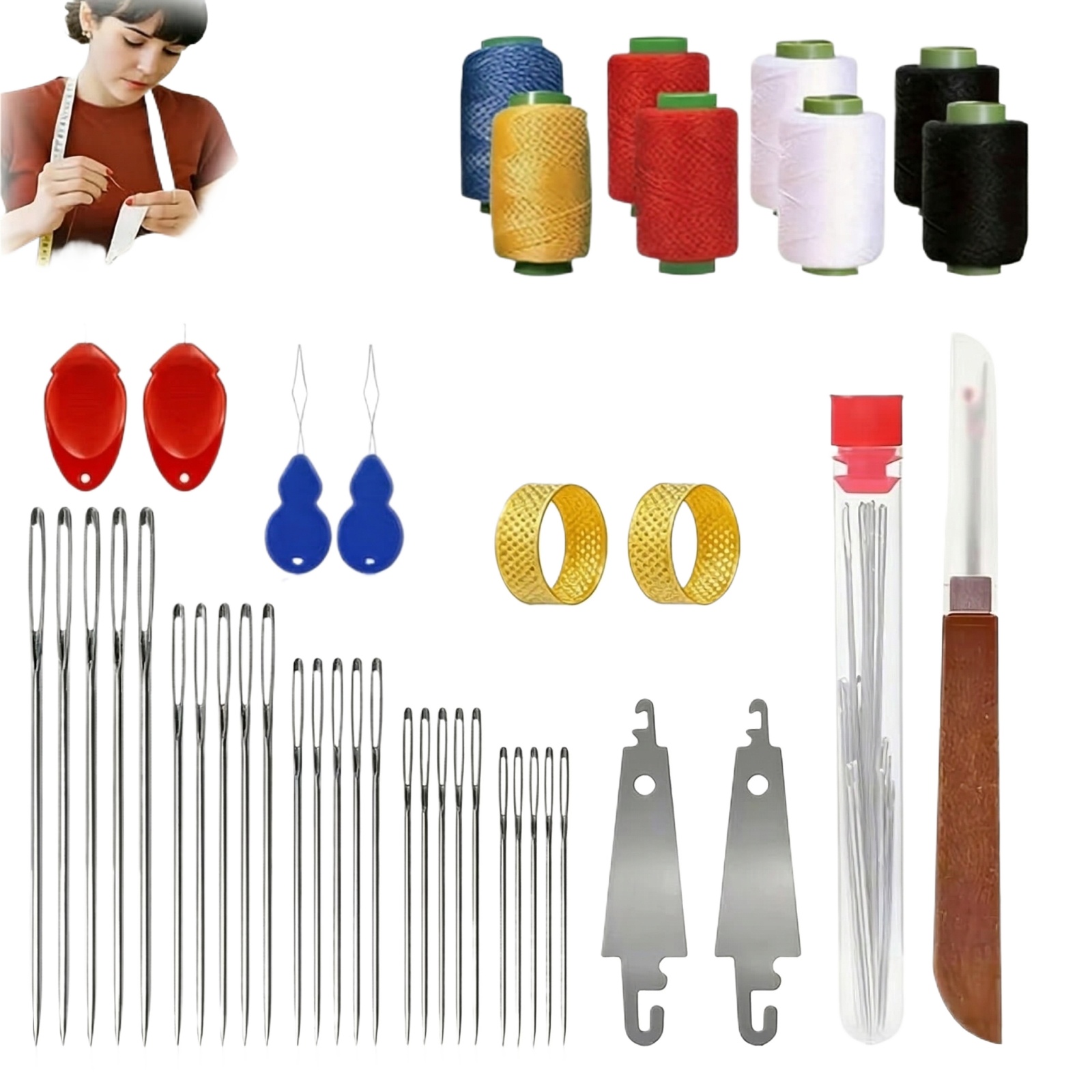 43pcs Big Eye Sewing Needle Ki - огляд і ціна Sewing Repair
