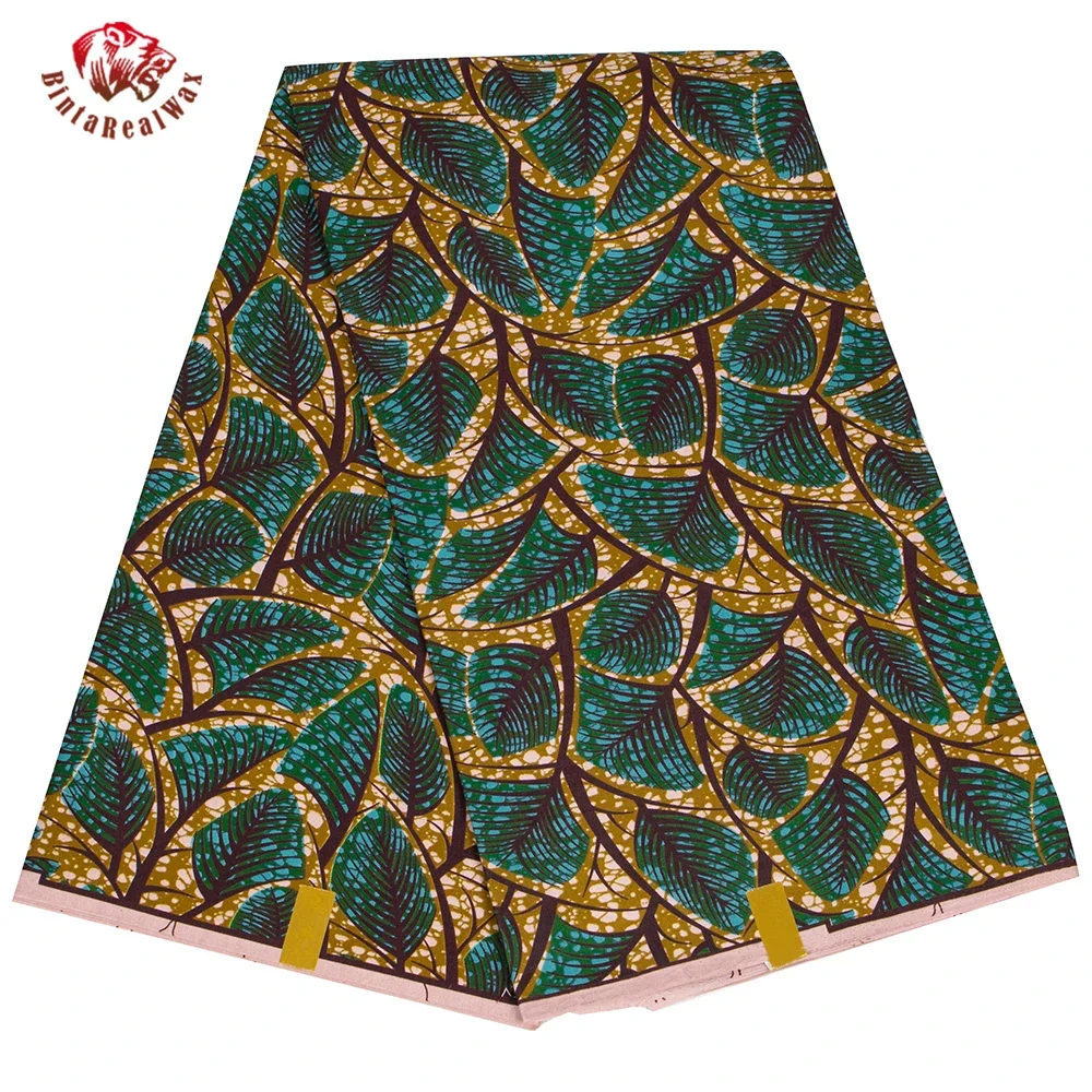 Ankara African Print Leaf Patt - огляд і ціна Sewing Batik Fabric