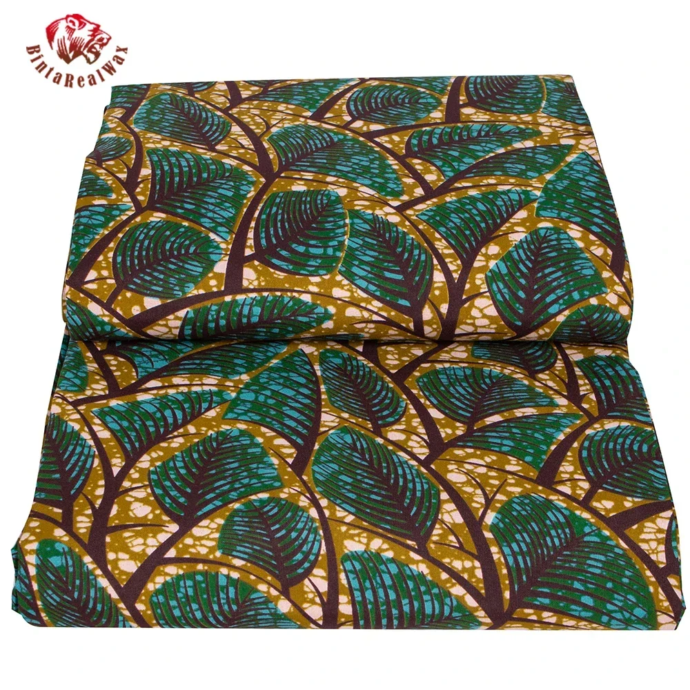 Ankara African Print Leaf Patt - огляд і ціна Sewing Batik Fabric