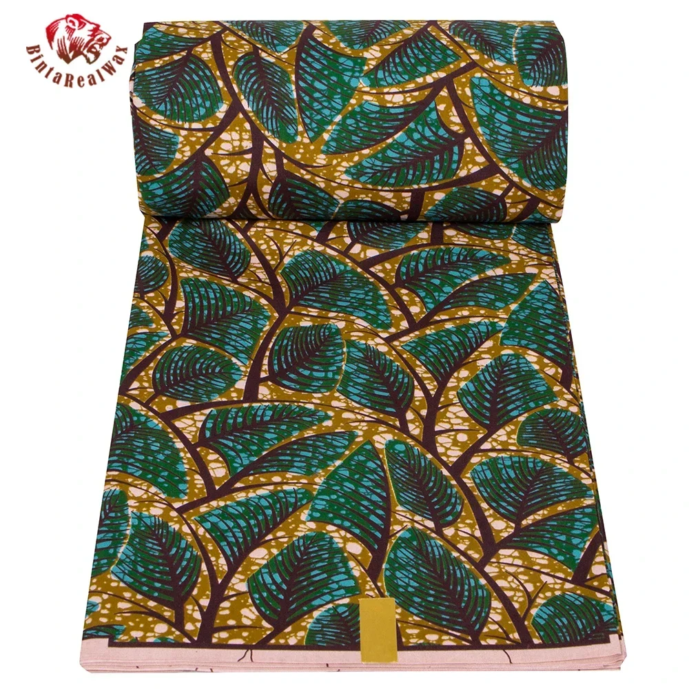 Ankara African Print Leaf Patt - огляд і ціна Sewing Batik Fabric
