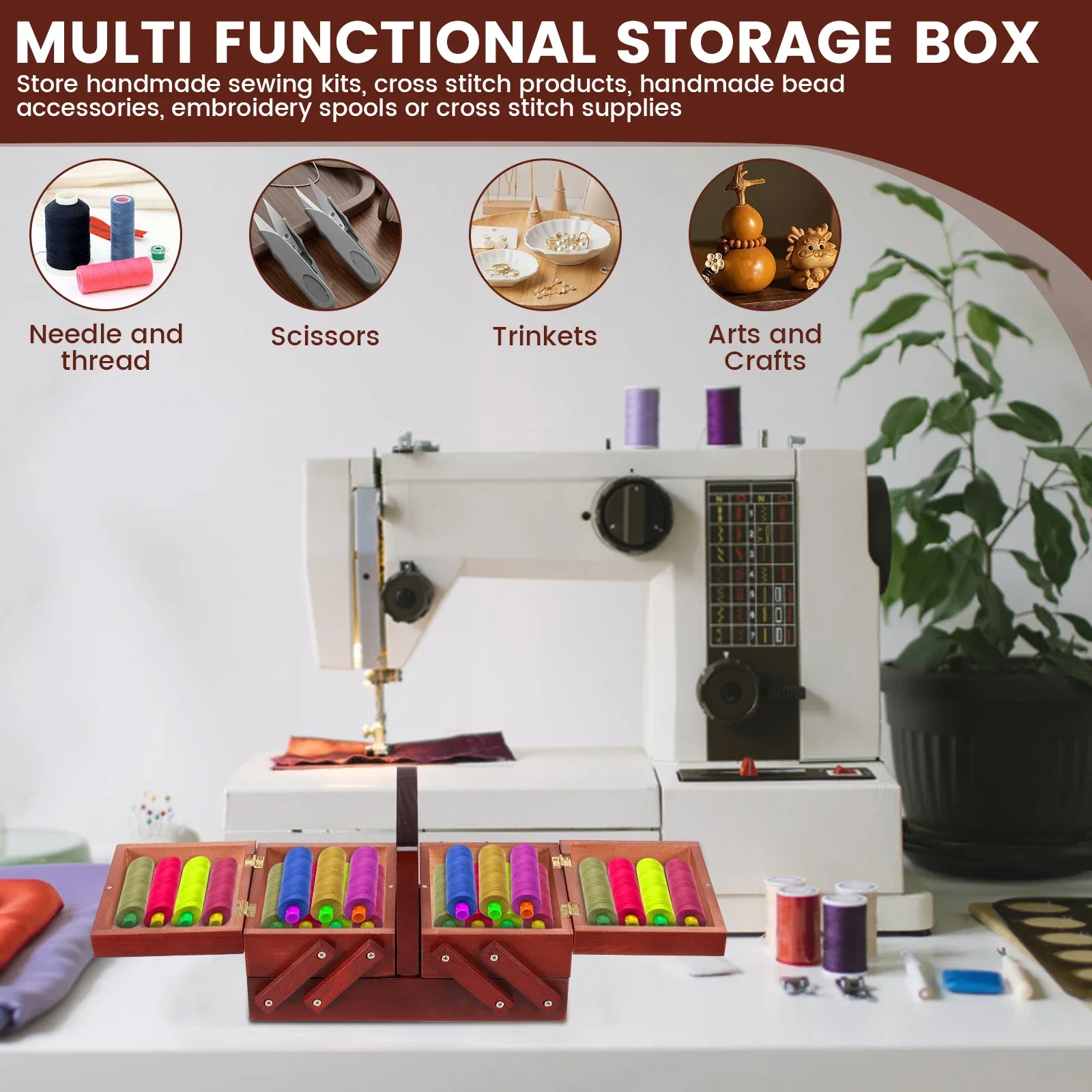 Expandable Sewing Thread Box W - огляд і ціна Bobbin Organizer Box