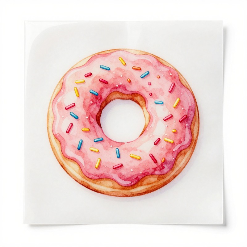 Watercolor Donut Heat Transfer - огляд і ціна Iron On Patch
