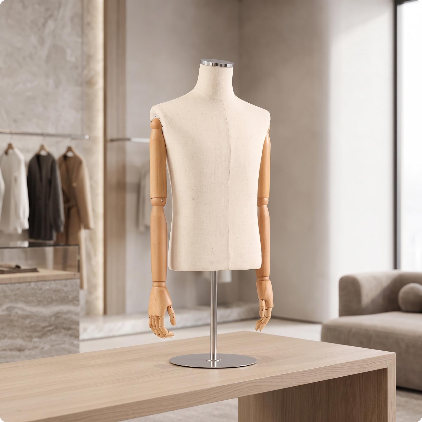Male Half-Body Mannequin texti - огляд і ціна Dress Form Mannequin