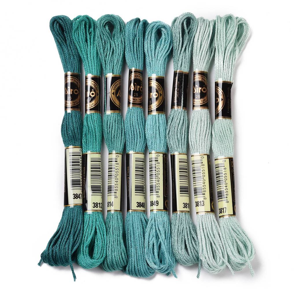 1Set 8 Skeins 0.5mm 6-Ply Poly - огляд і ціна Embroidery Floss Thread