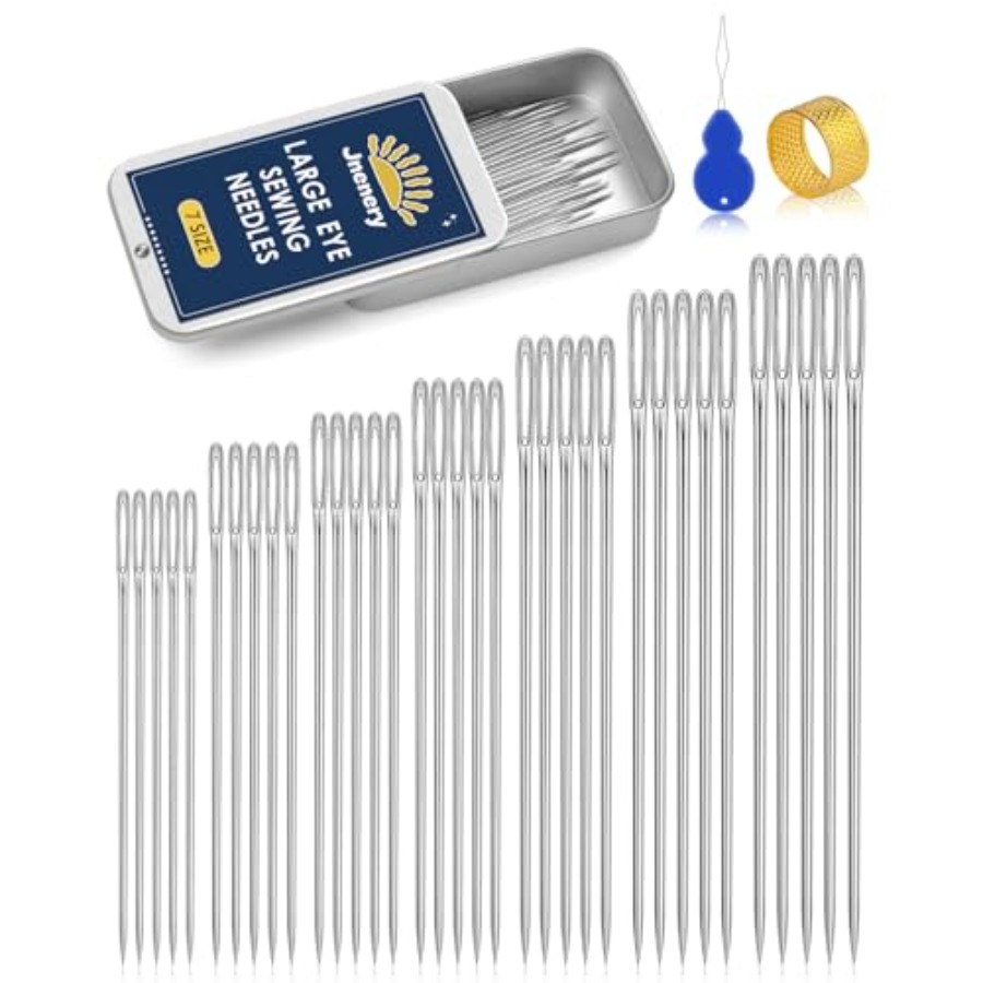Large Eye Sewing Needles, 7 Si - огляд і ціна Sewing Repair